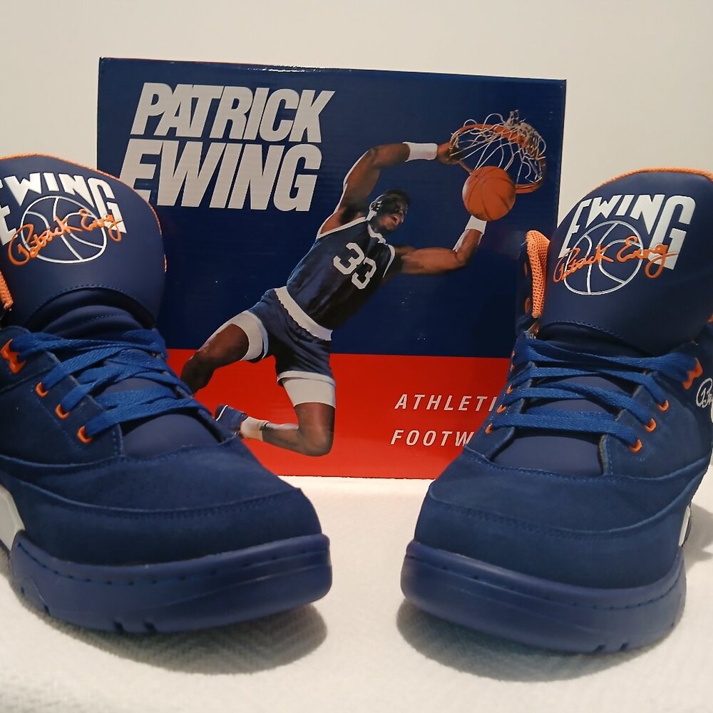 Men's Size 12 -Patrick Ewing 33 Hi Basketball Shoes Royal Suede/White/Orange OG